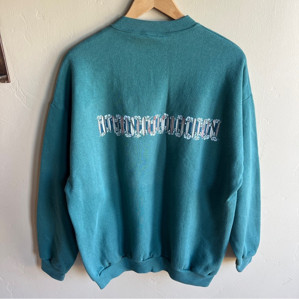 Vintage Green Hawaiian Crewneck Sweatshirt - Picture 2 of 7